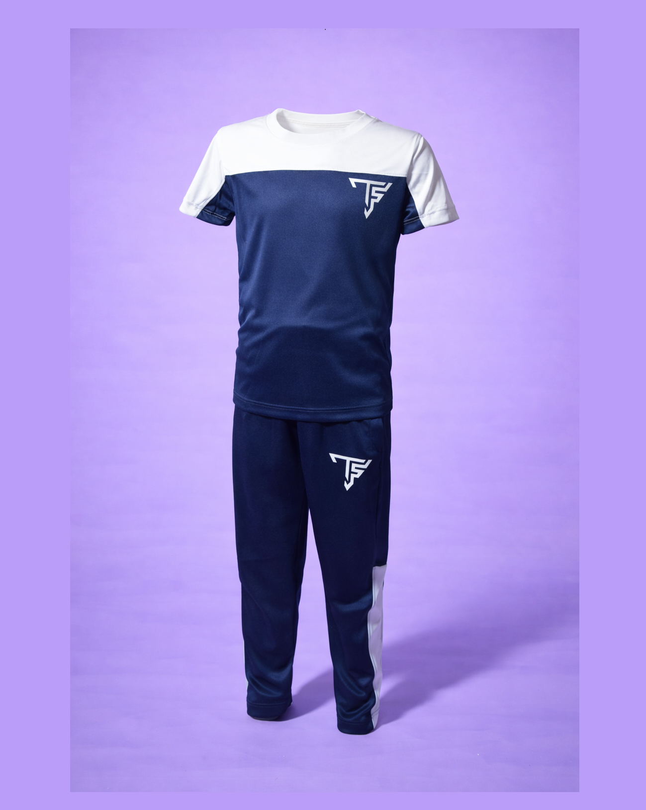 blue and white track suit blue and white track suit