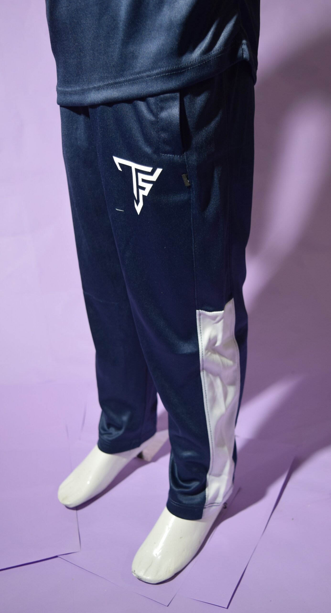 blue and white track suit blue and white track suit