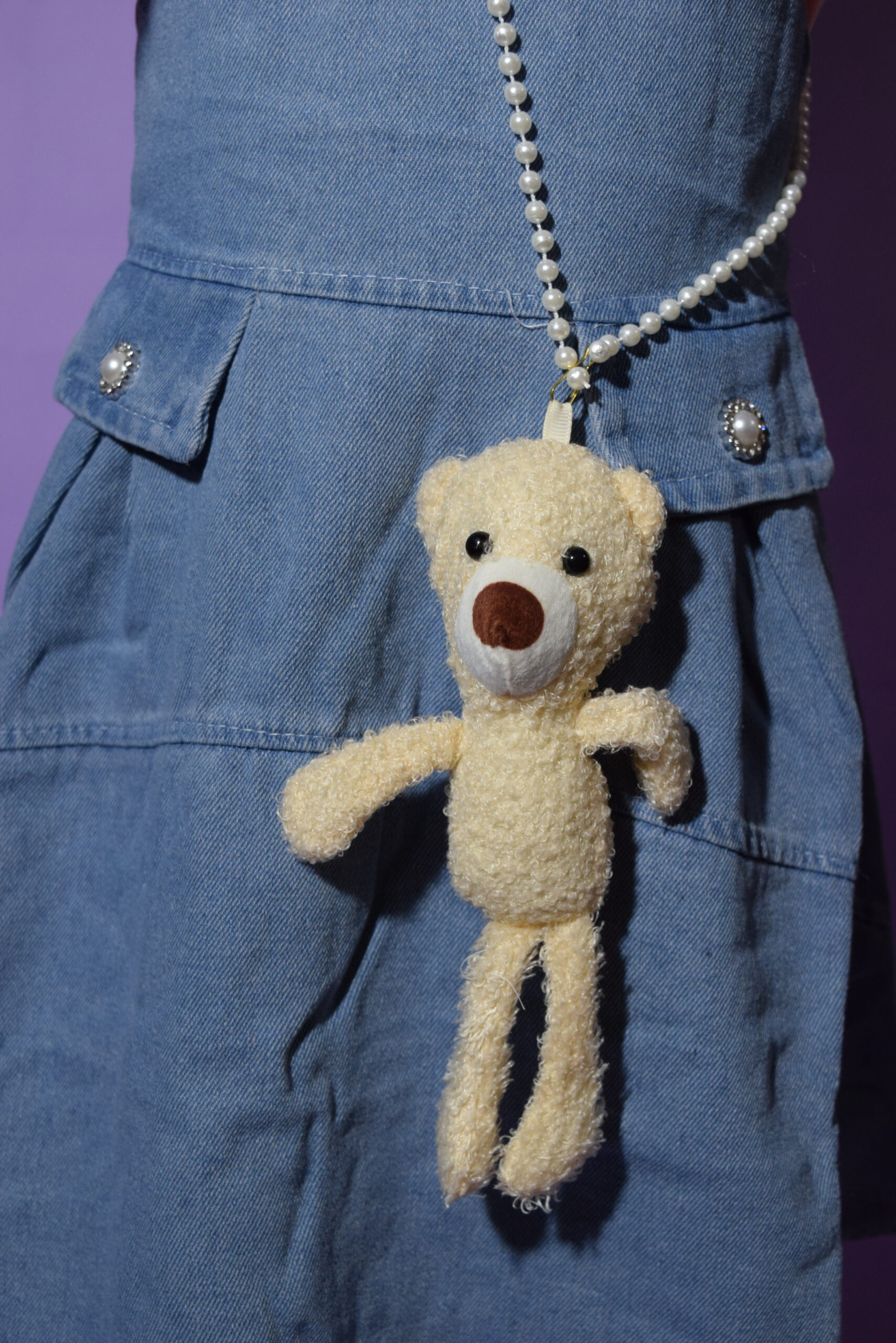 jeans romper with pink t shirt & hanging bear (imported) jeans romper with pink t shirt & hanging bear (imported)
