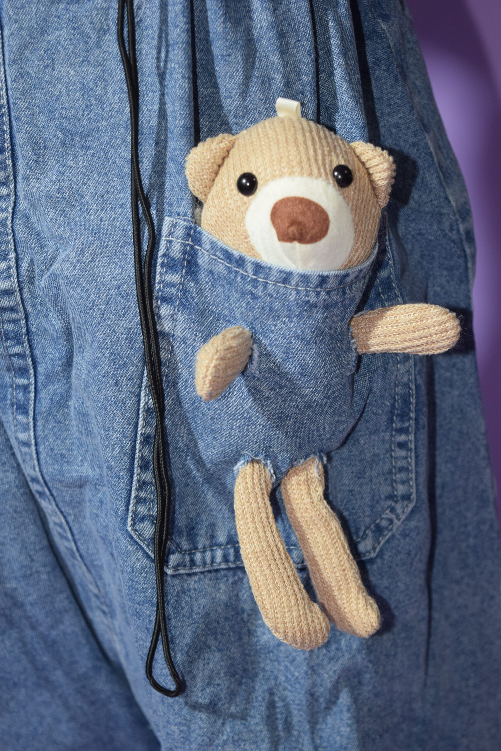 jean romper with white t shirt & bear (imported) jean romper with white t shirt & bear (imported)