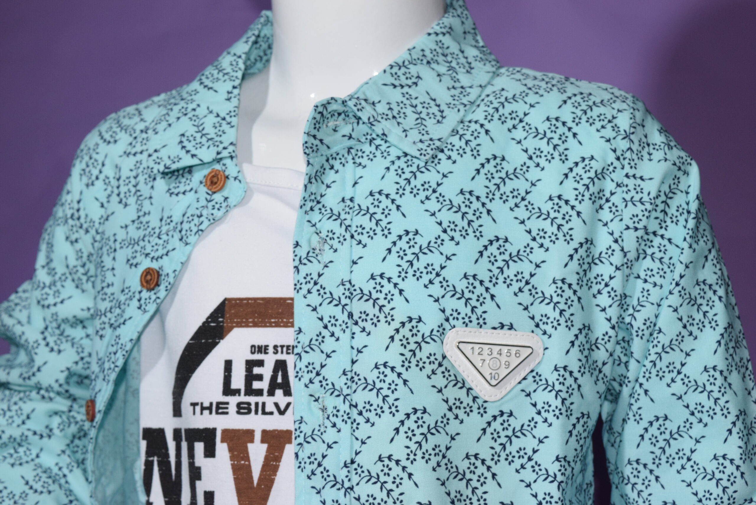 light blue double layer casual shirt light blue double layer casual shirt