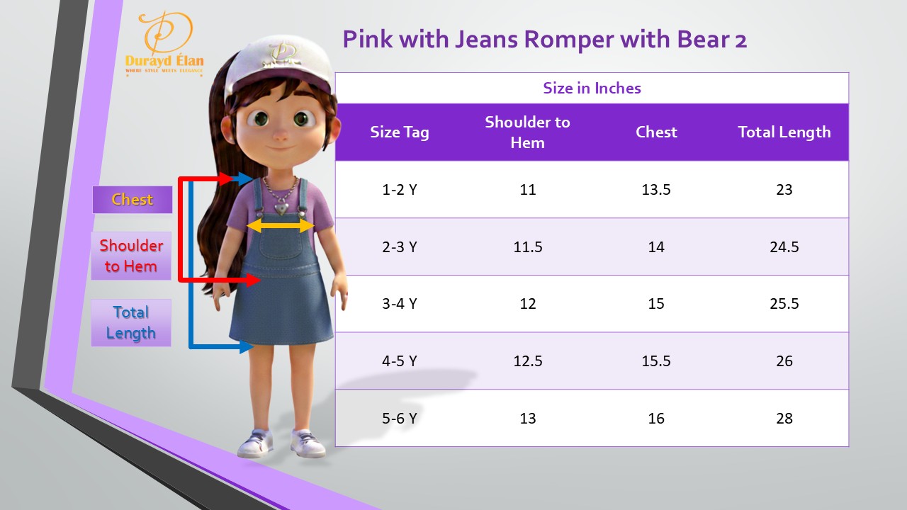 jeans romper with pink t shirt & hanging bear (imported) jeans romper with pink t shirt & hanging bear (imported)