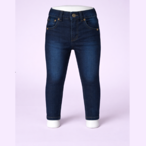 denim mini plain dark blue jeans