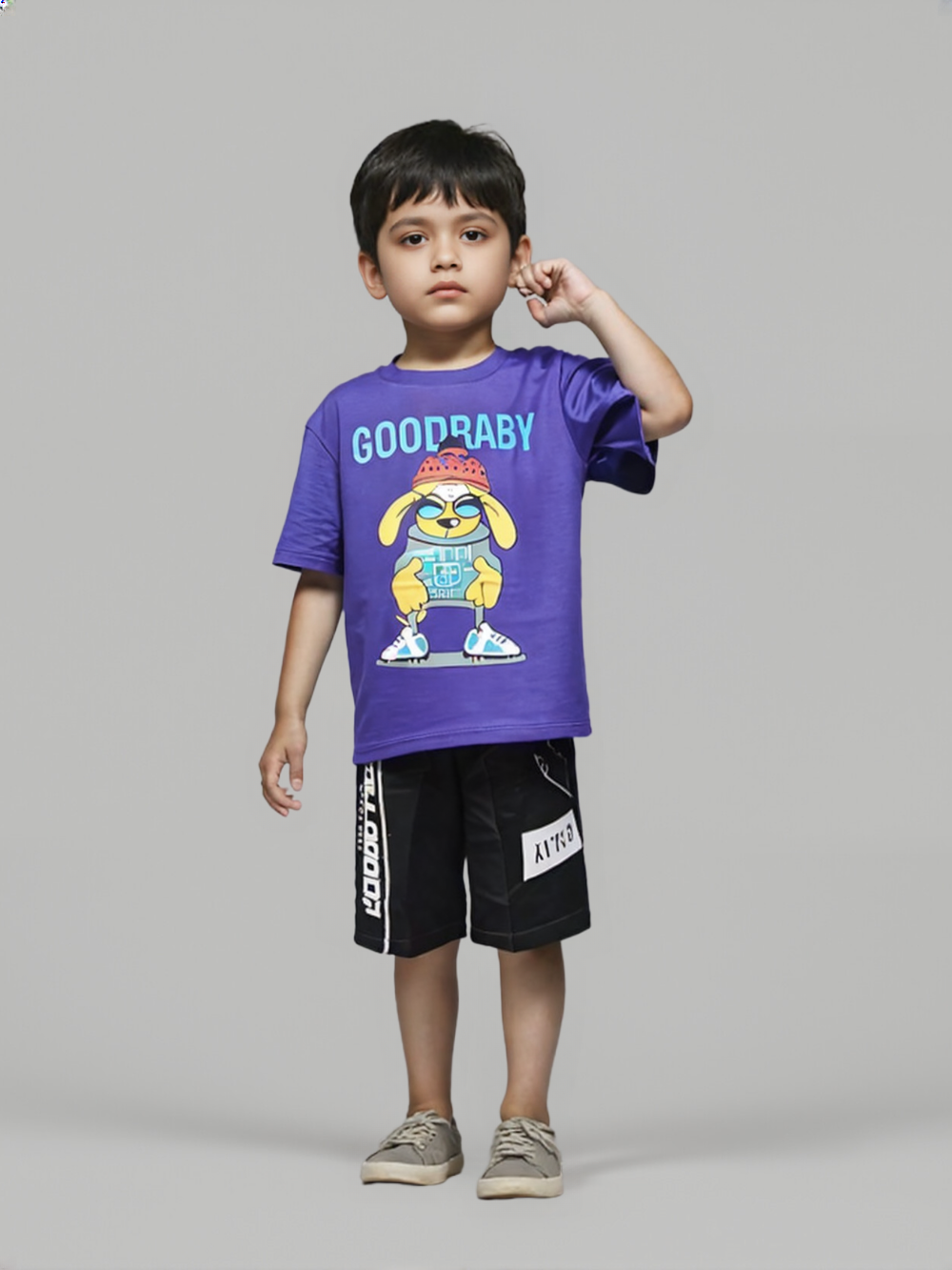 purple & black short set (imported) purple & black short set (imported)