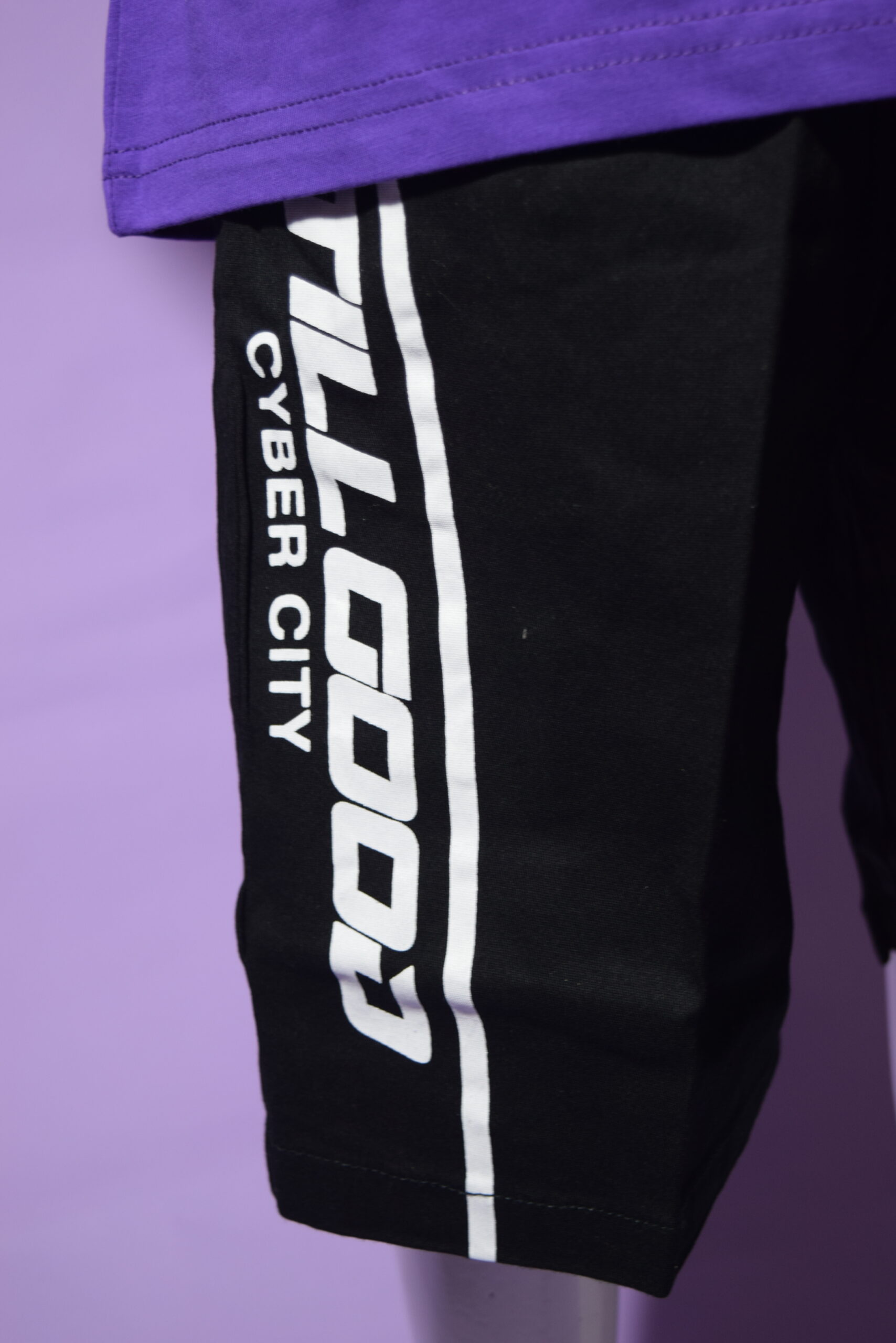 purple & black short set (imported) purple & black short set (imported)