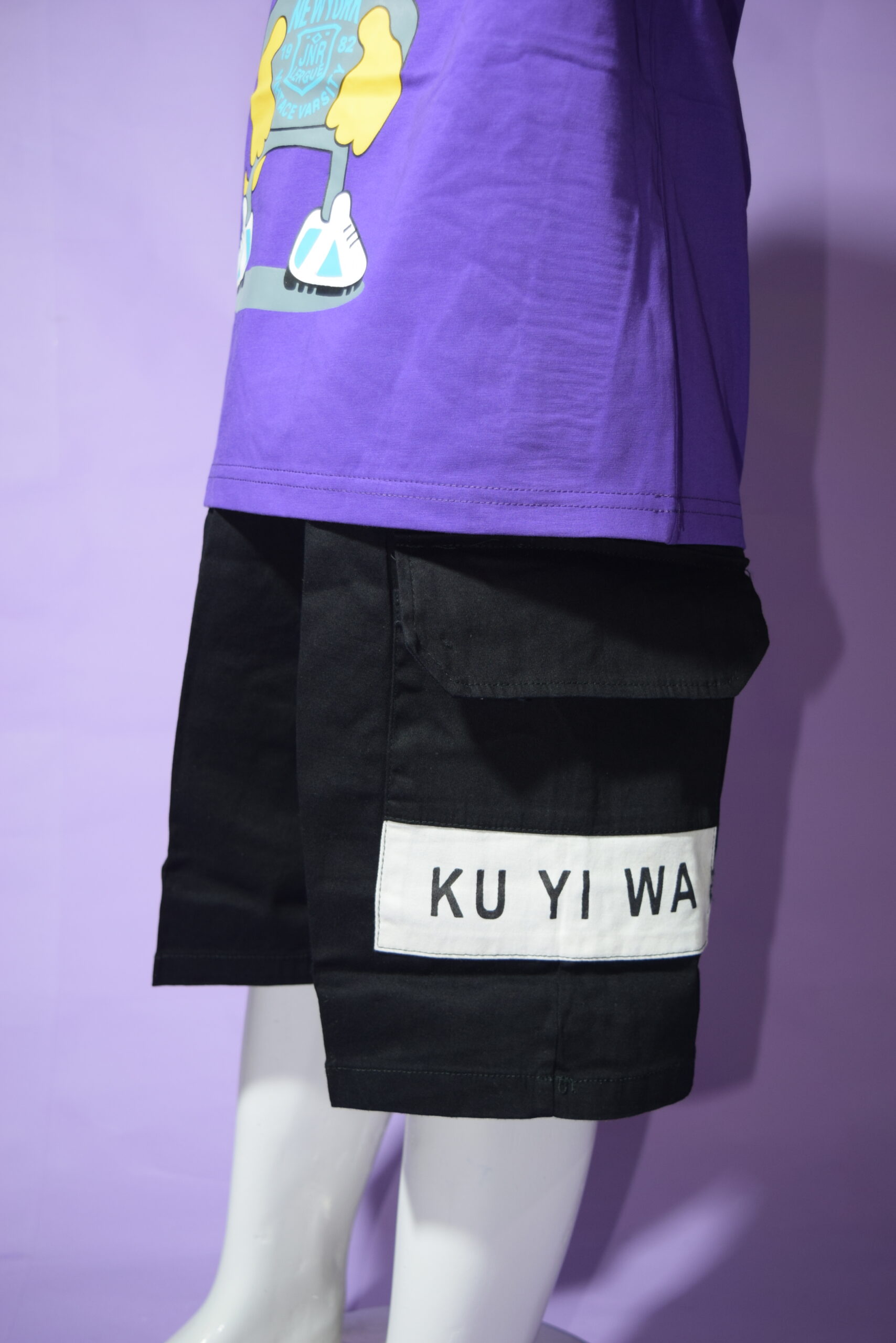 purple & black short set (imported) purple & black short set (imported)